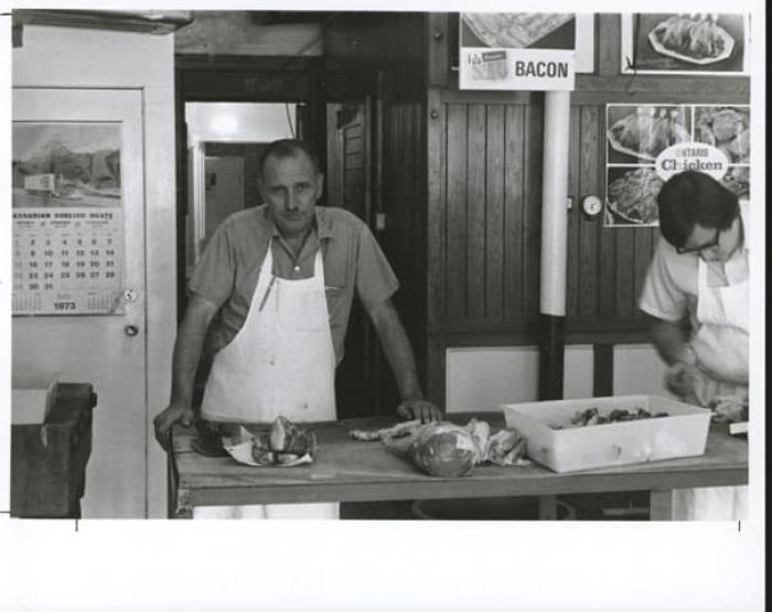 Ed Newitt in Newitt's Butcher Shop
