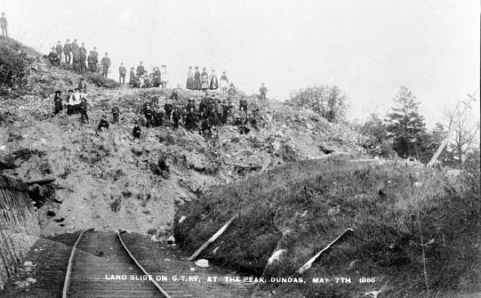 Landslide on the Grand Trunk Railway at Dundas Peak