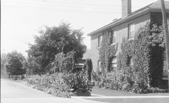 House and garden at southwest corner of King Street West and Matilda Street